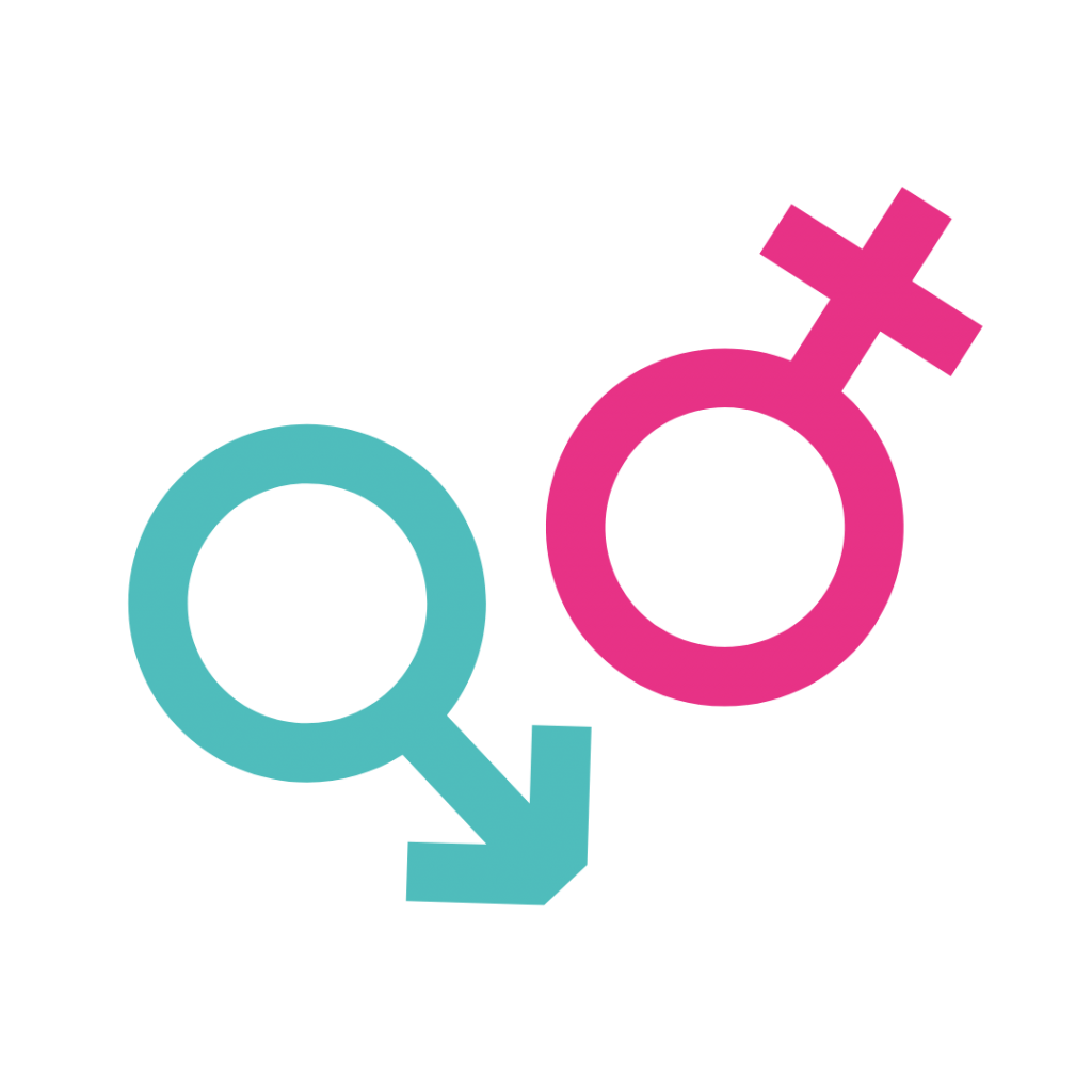 logotype femme/homme (bleu et rose)